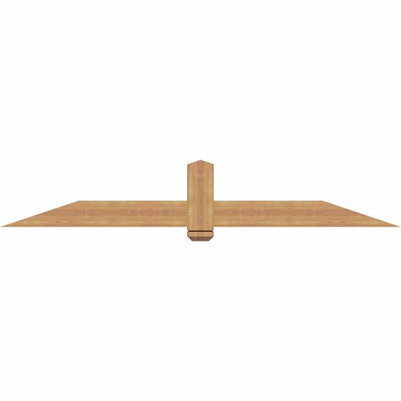 Ekena Millwork Eugene Smooth Timber Gable Bracket, Western Red Cedar, 84"W x 14"H x 3 1/2"D x 5 1/2"F, 4/12 Pitch GBW084X14X0406EUG00SWR